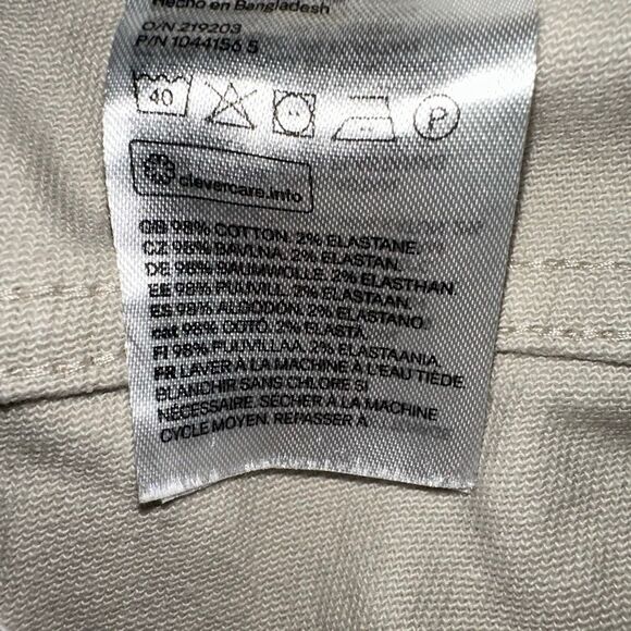 Dividend Brand cream flare leg cotton pants Ladies size 6 - Picture 3 of 9